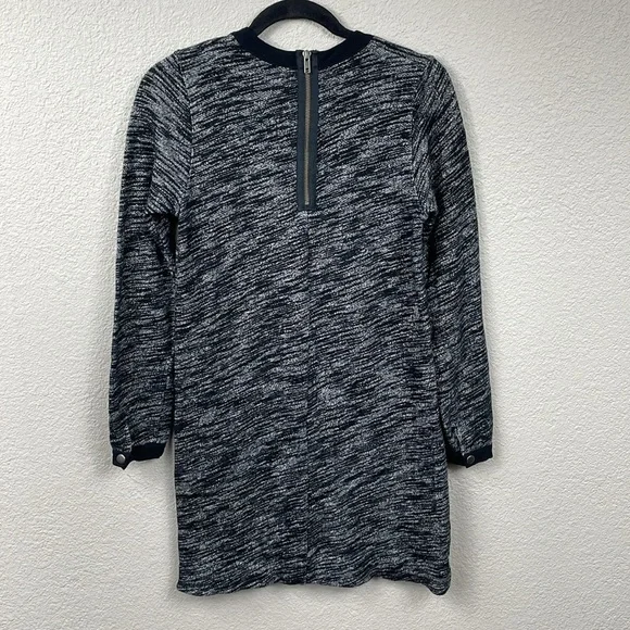 Madewell Marled Charcoal Gray Sweatshirt Dress Long Sleeve Sz M - Picture 4 of 12